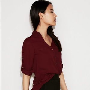 Express Women Portofino Shirt in Wine